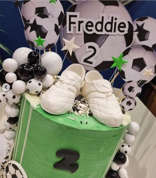 Christine Lampard son football birthday cake
