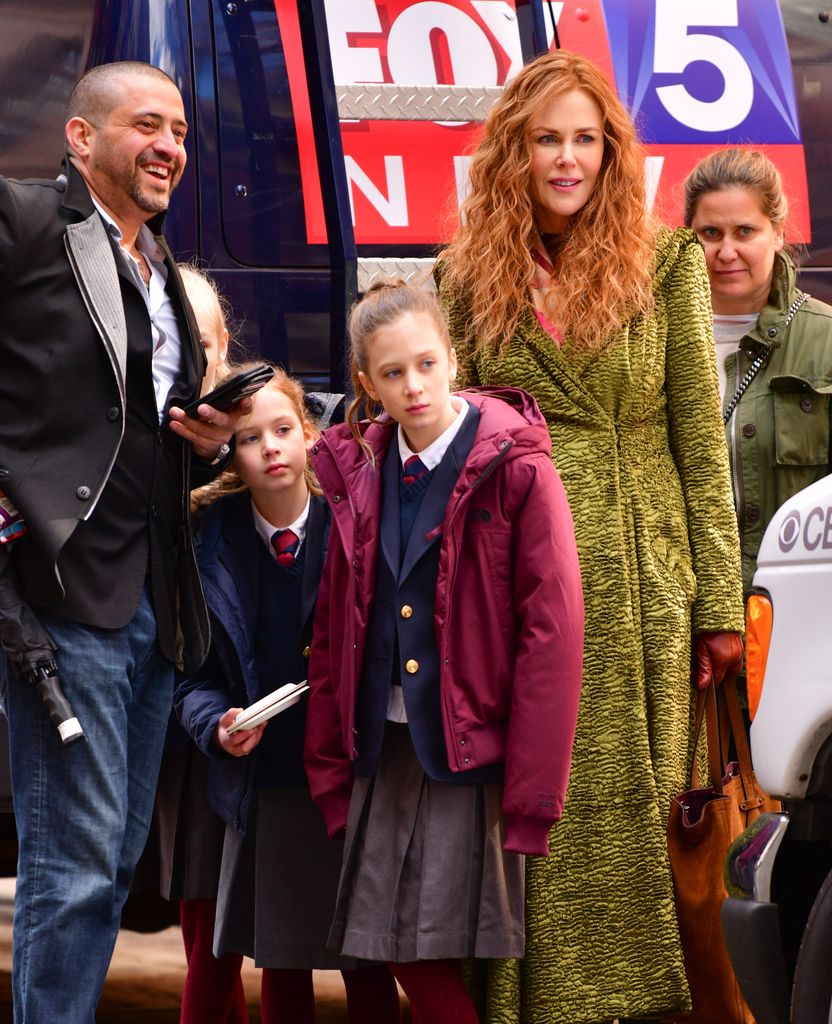 The girls appeared alongside their mom in The Undoing