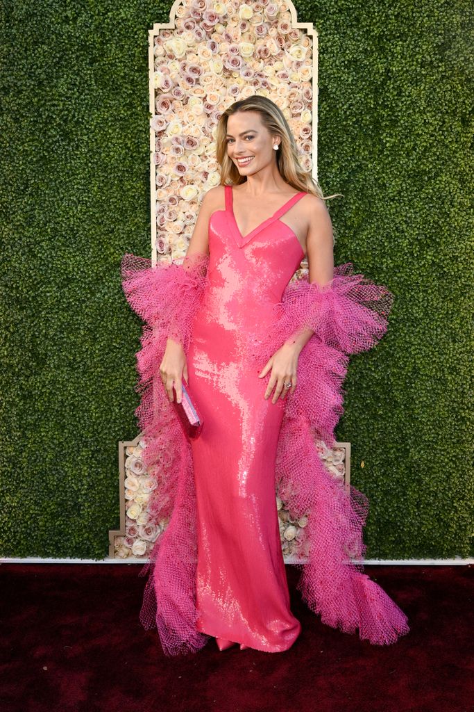 Margot Robbie at the 81st Golden Globe Awards held at the Beverly Hilton Hotel on January 7, 2024 in Beverly Hills, California