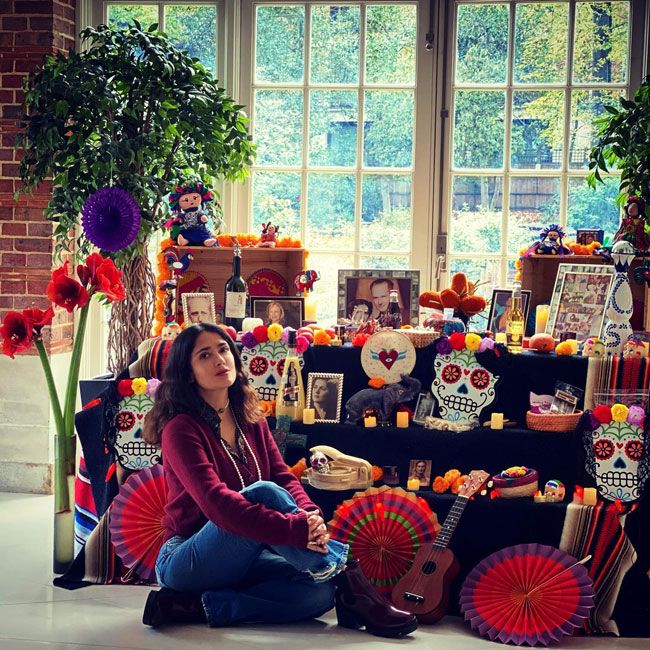 salma hayeks mexican day of the dead altar