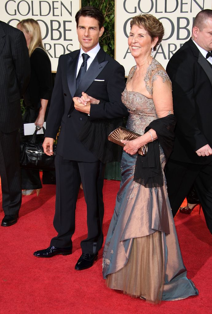 Tom Cruise arrives with his mother Mary Lee Mapother at the 66th Annual Golden Globe Awards held at the Beverly Hilton Hotel on January 11, 2009 in Beverly Hills, California