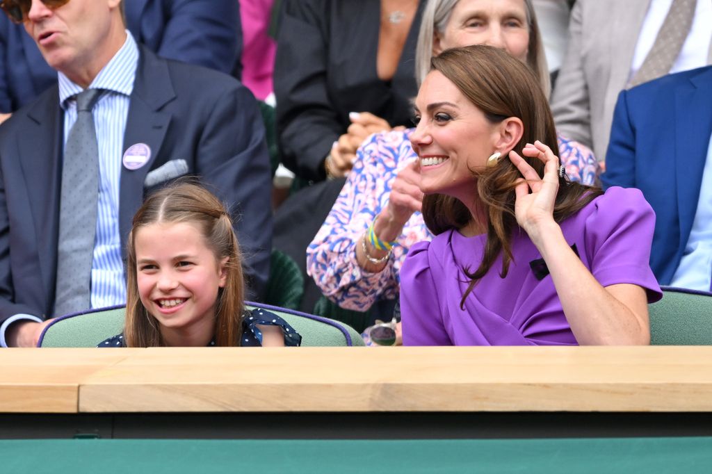 Kate and Charlotte smile in royal box at Wimbledon