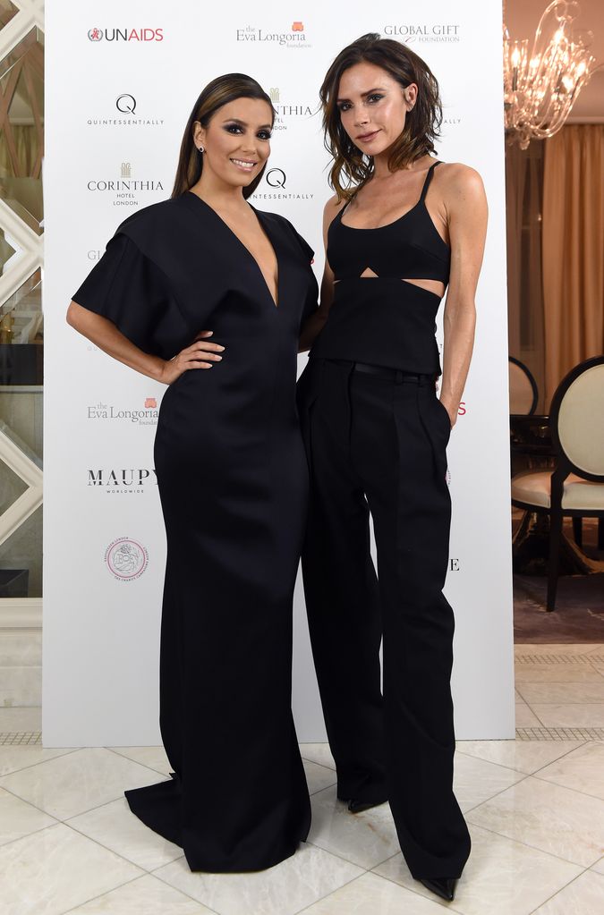  Eva Longoria and Victoria Beckham attend the Global Gift Gala