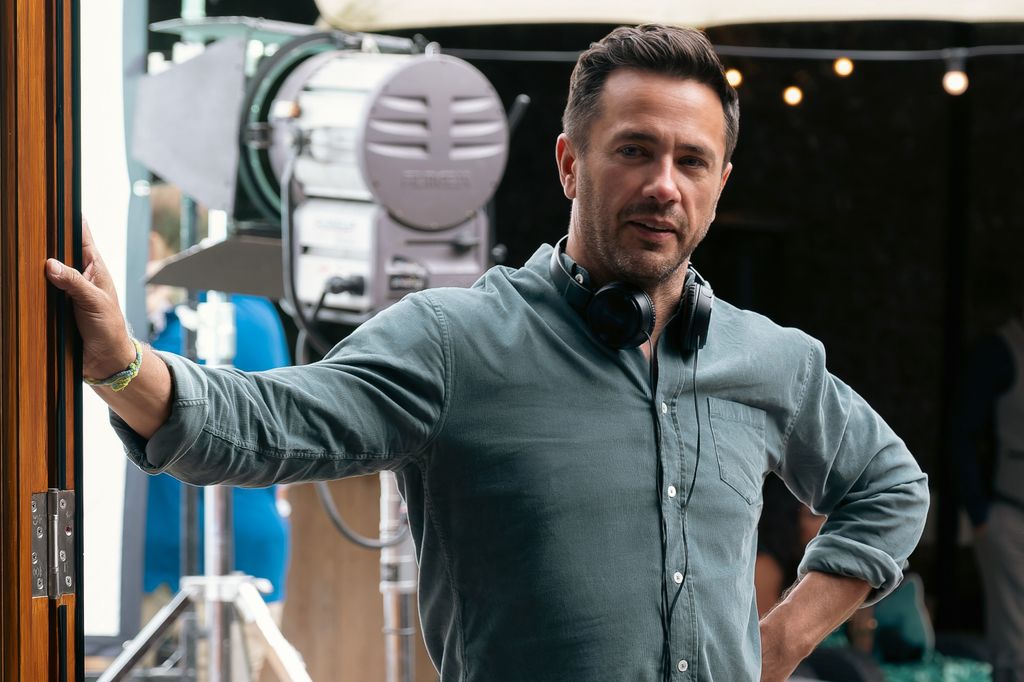 William Bridges behind the scenes of "All of You," now streaming on Apple TV+.