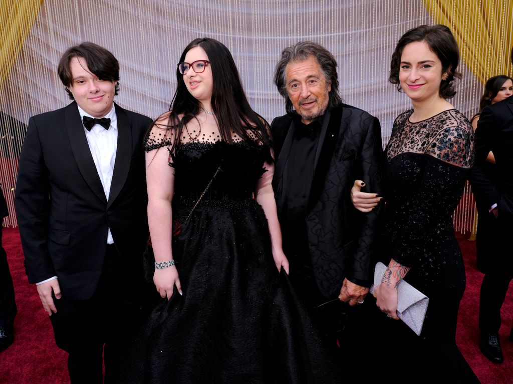 Anton James Pacino, Olivia Pacino, Al Pacino, and Julie Pacino at the 92nd Annual Academy Awards in 2020