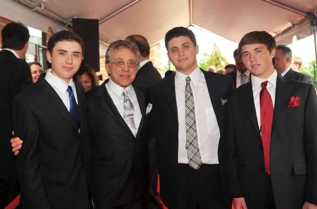 Emilo Valli, Frankie Valli, Francesco Valli and Brando Valli attend the 3rd Annual New Jersey Hall of Fame Induction Ceremony at the New Jersey Performing Arts Center on May 2, 2010 in Newark, New Jersey