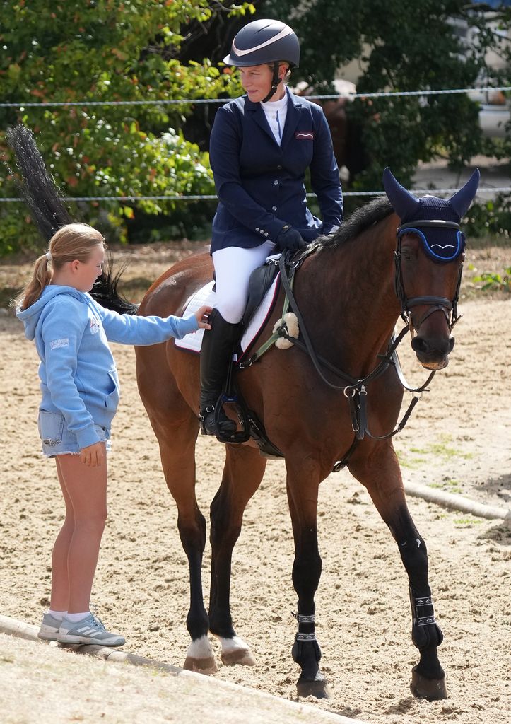 Mia and Zara Tindall at the hartpury horse trials