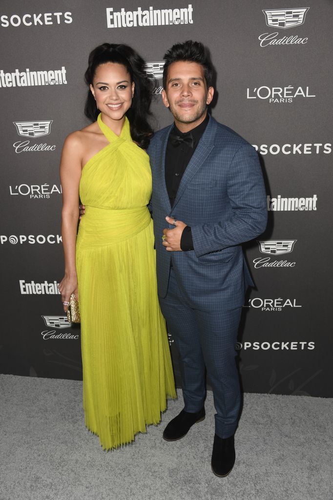 Alyssa Diaz and Gustavo Galindo attend the Entertainment Weekly Pre-SAG Party at Chateau Marmont on January 26, 2019 in Los Angeles, California