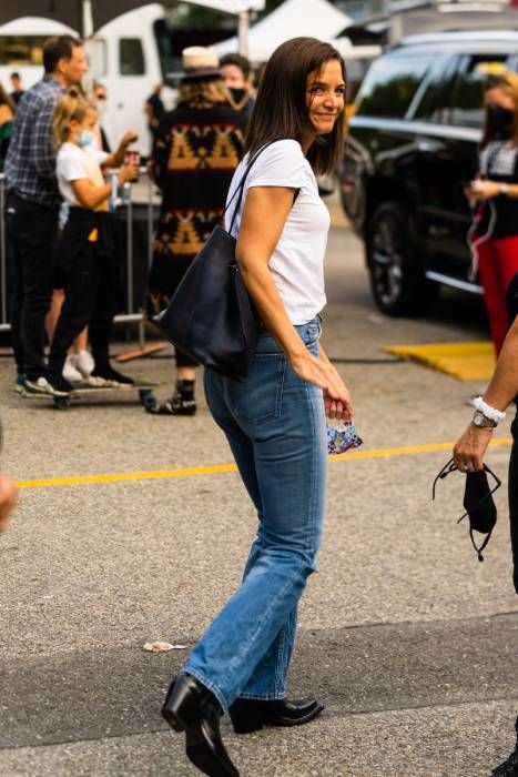 katie holmes global citizen outfit