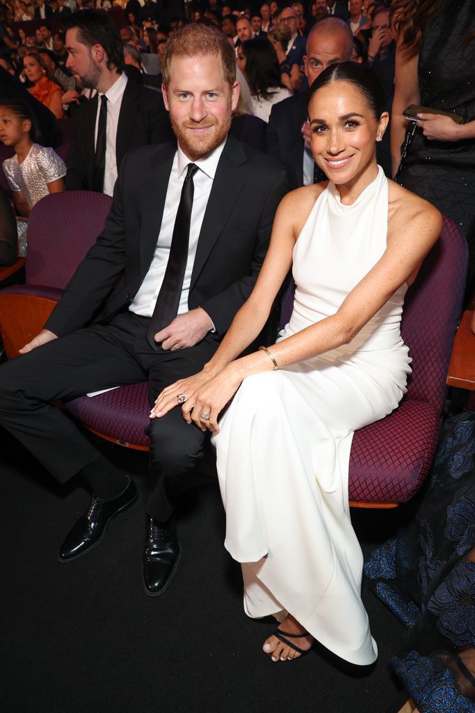 Prince Harry, Duke of Sussex and Meghan, Duchess of Sussex  attend the 2024 ESPY Awards at Dolby Theatre on July 11, 2024 