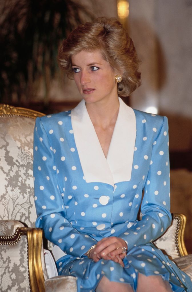 Diana, Princess of Wales wore a  similar spotted Catherine Walker outfit in 1989