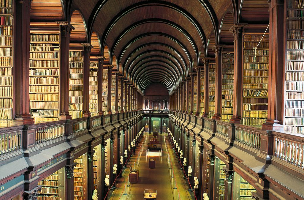 Inside Library of Trinity College, Dublin