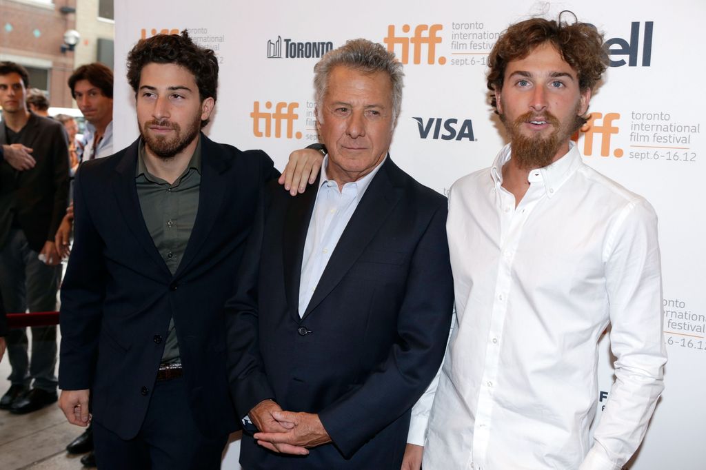 Actor Jake Hoffman, Director Dustin Hoffman and Actor Max Hoffman attend the "Quartet" premiere during the 2012 Toronto International Film Festival at The Elgin on September 9, 2012 in Toronto, Canada.