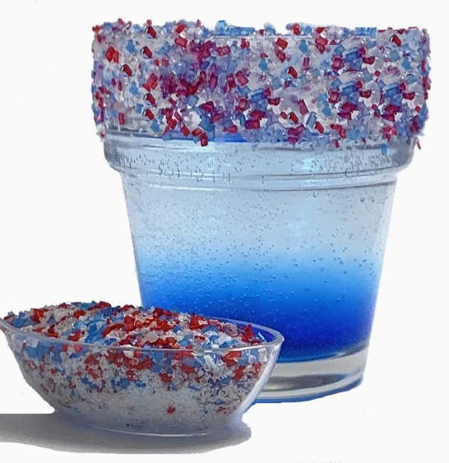 red white and blue 4th of july cocktail rim salt