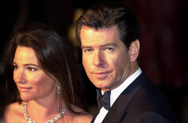 Pierce Brosnan's bride Keely is lace-clad goddess in ageless wedding ...