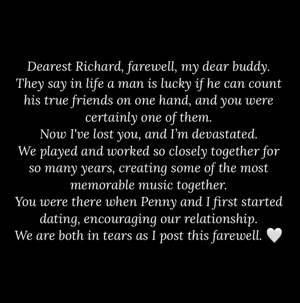 Rod Stewart and Penny Lancaster are grieving the loss of Richard Perry