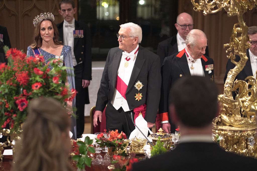 Catherine, Princess of Wales and King Charles III raises a toast with German President Frank-Walter Steinmeier 