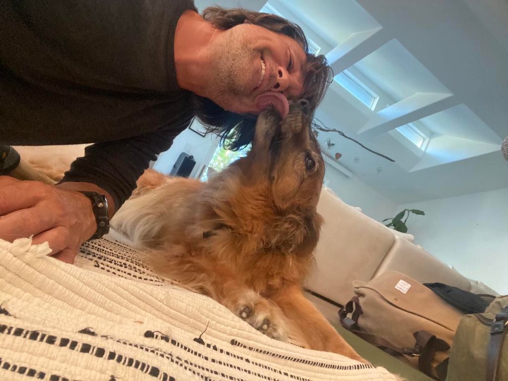 Martin Henderson with his late dog Sammy