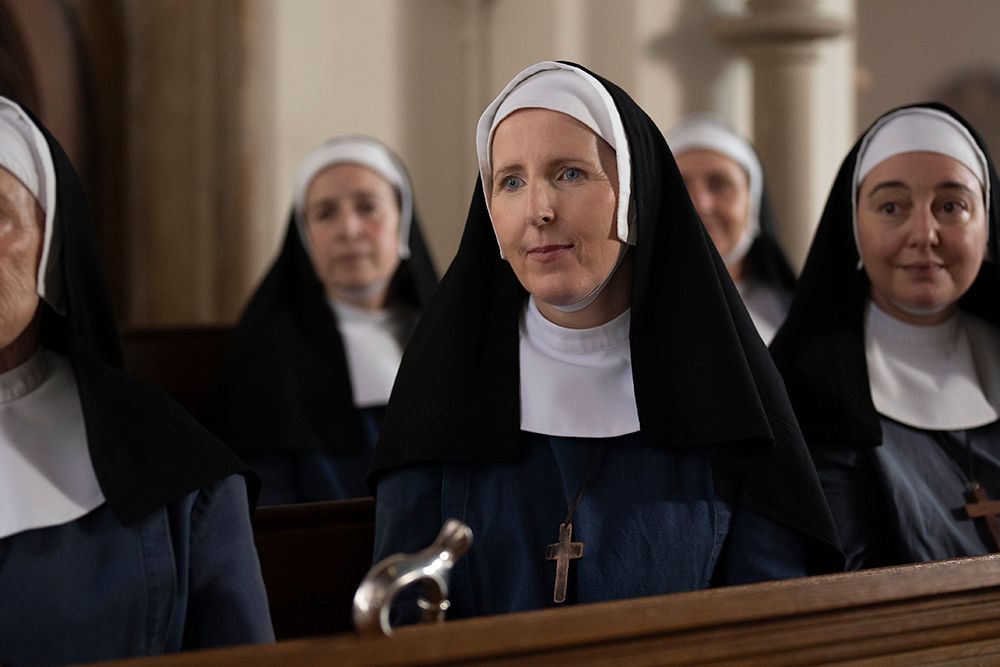 Fenella Woolgar as Sister Hilda in the series 14 finale