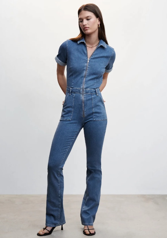 Mango's viral denim jumpsuit is trending for spring - and it's finally ...