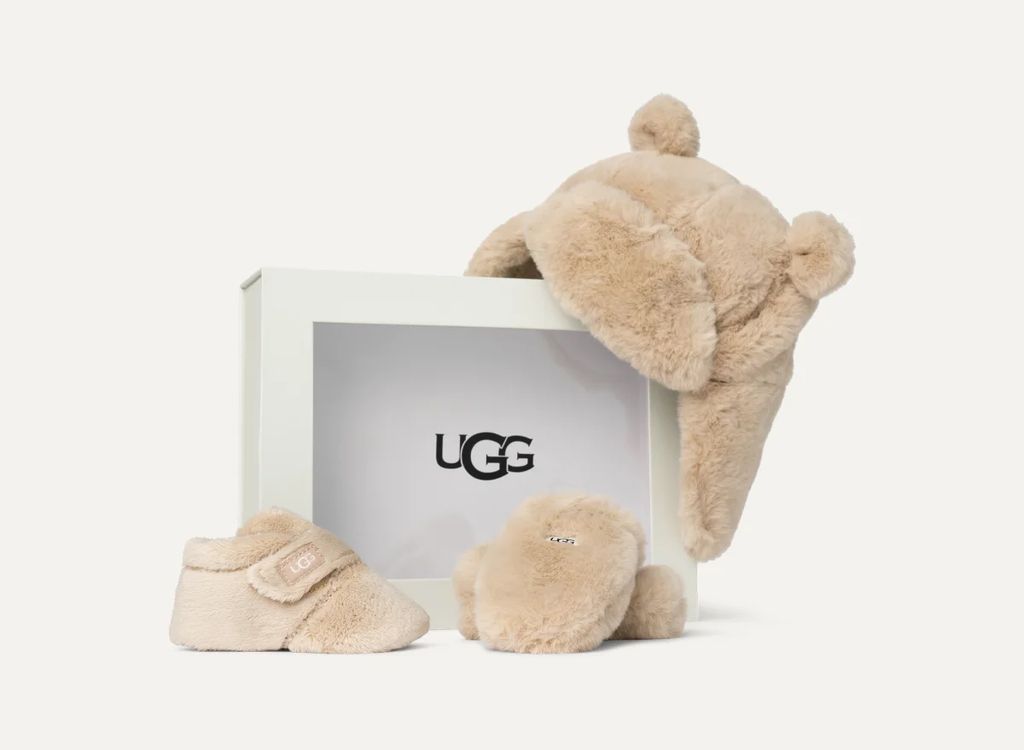 Uggs Baby Bixbee Hat And Mitten Set