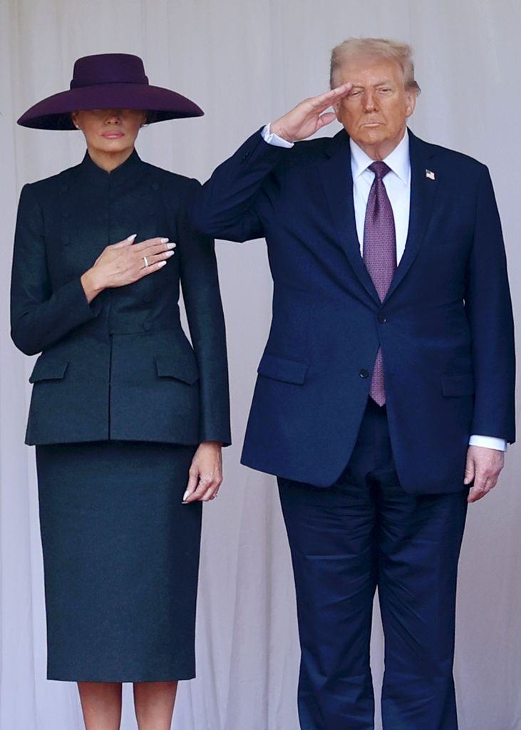  First Lady Melania Trump and U.S. President Donald Trump during the State visit by the President of the United States of America at Windsor Castle
