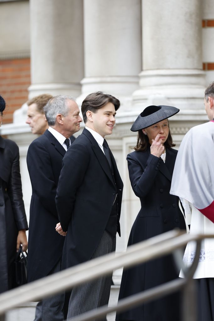 Samuel Chatto at the Duchess of Kent's funeral at Westminster Cathedral