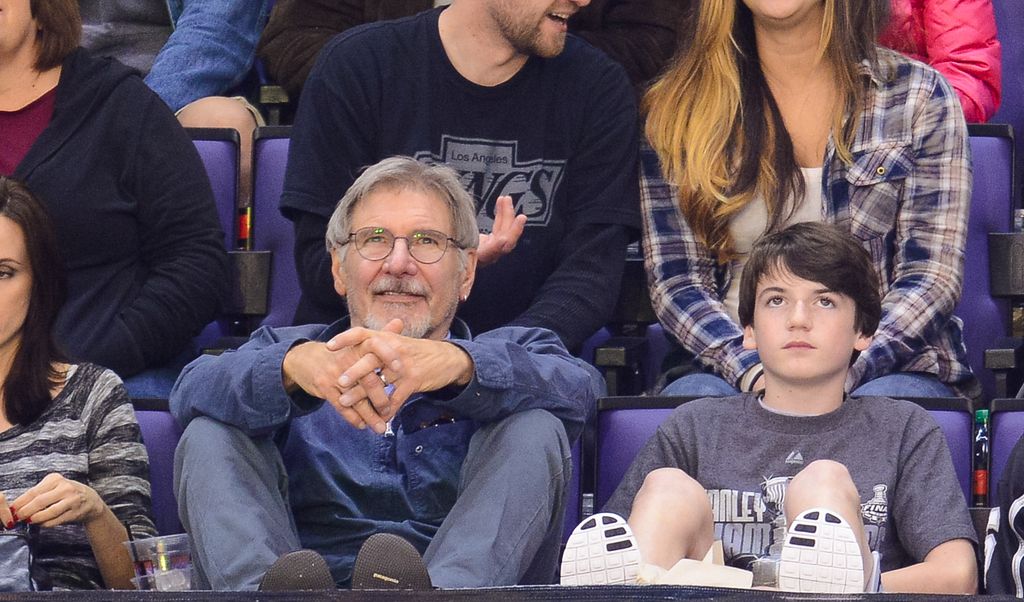 Harrison Ford with son Liam Flockhart in 2014 