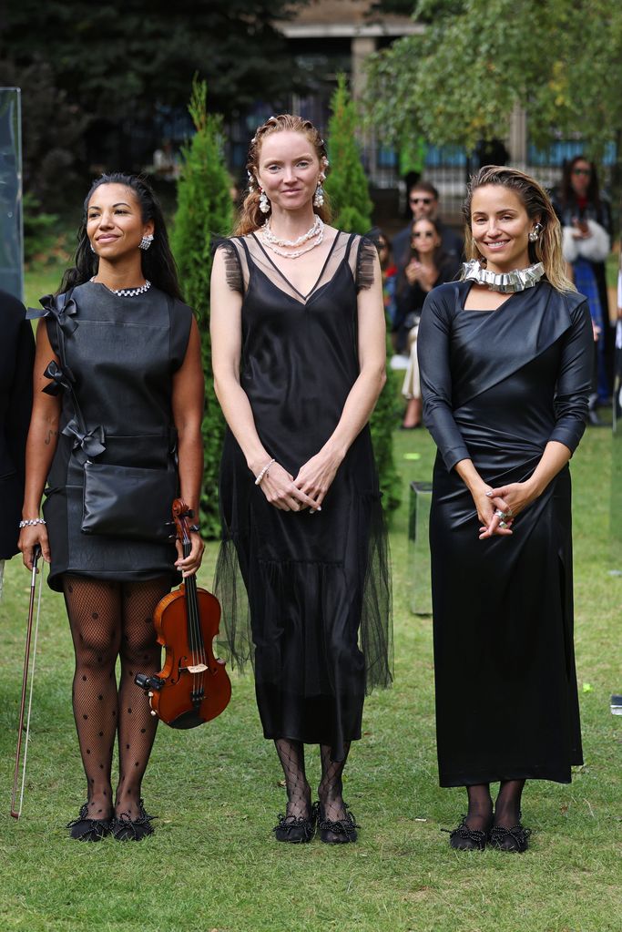  British model Lily Cole in black dress