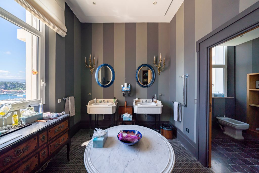 interior shot of bathroom at french villa once owned by Sean Connery