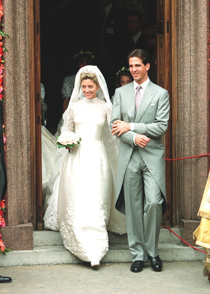 Crown Prince Pavlos of Greece with his bride Marie-Chantal