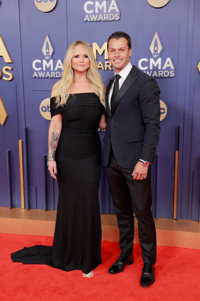 Miranda Lambert and Brendan McLoughlin attend The 58th Annual CMA Awards at Music City Center on November 20, 2024 in Nashville, Tennessee