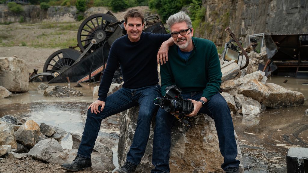 Tom Cruise and Chris McQuarrie on set of Mission: Impossible Dead Reckoning - Part One