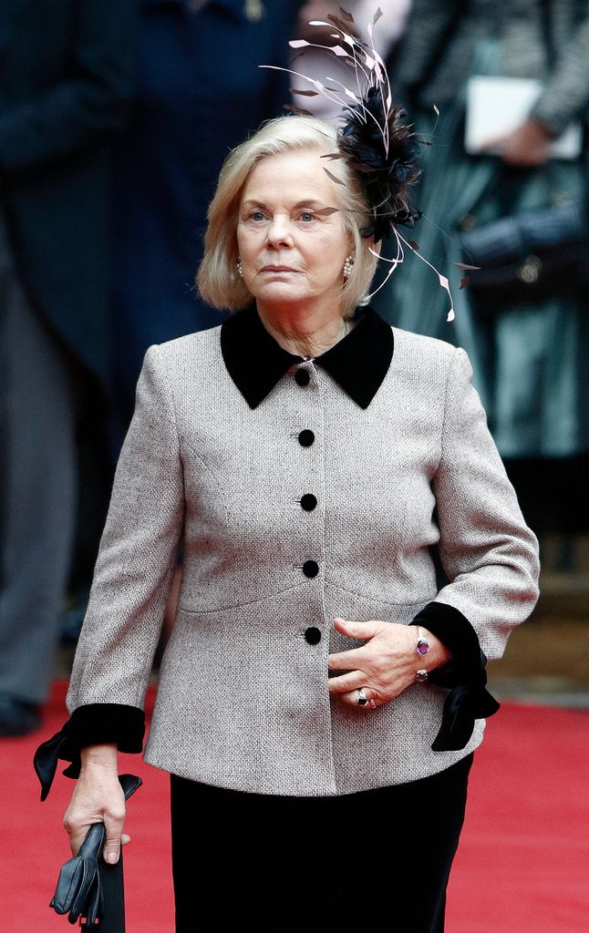 Katharine, Duchess of Kent in a grey outfit