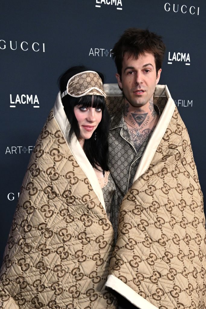 Billie Eilish and Jesse Rutherford, both wearing Gucci, attend the 2022 LACMA ART+FILM GALA Presented By Gucci