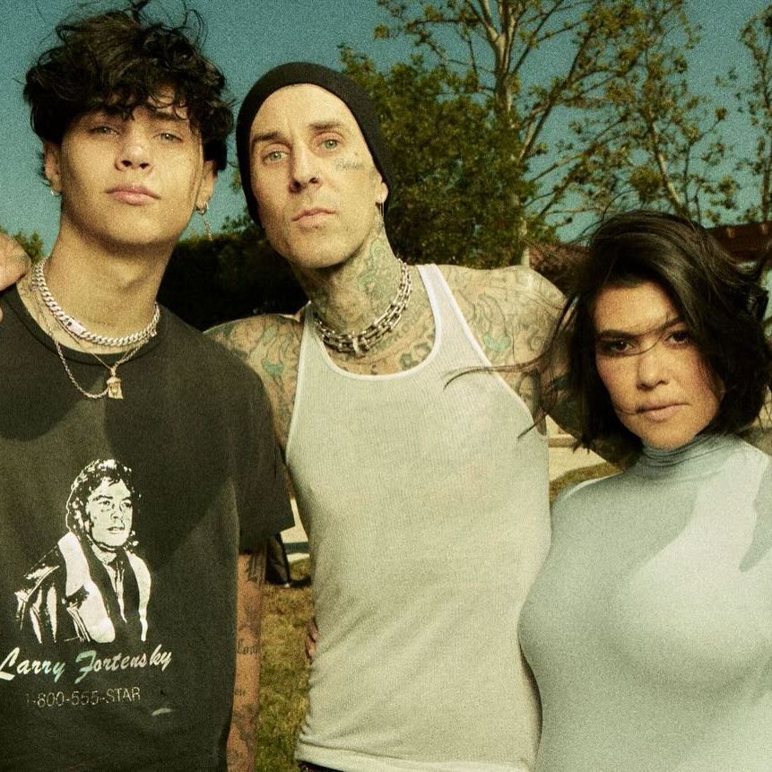 landon barker travis barker and kourtney kardashian