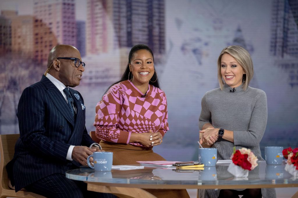 Dylan Dreyer, Al Roker and Sheinelle Jones in the Today Show studios 