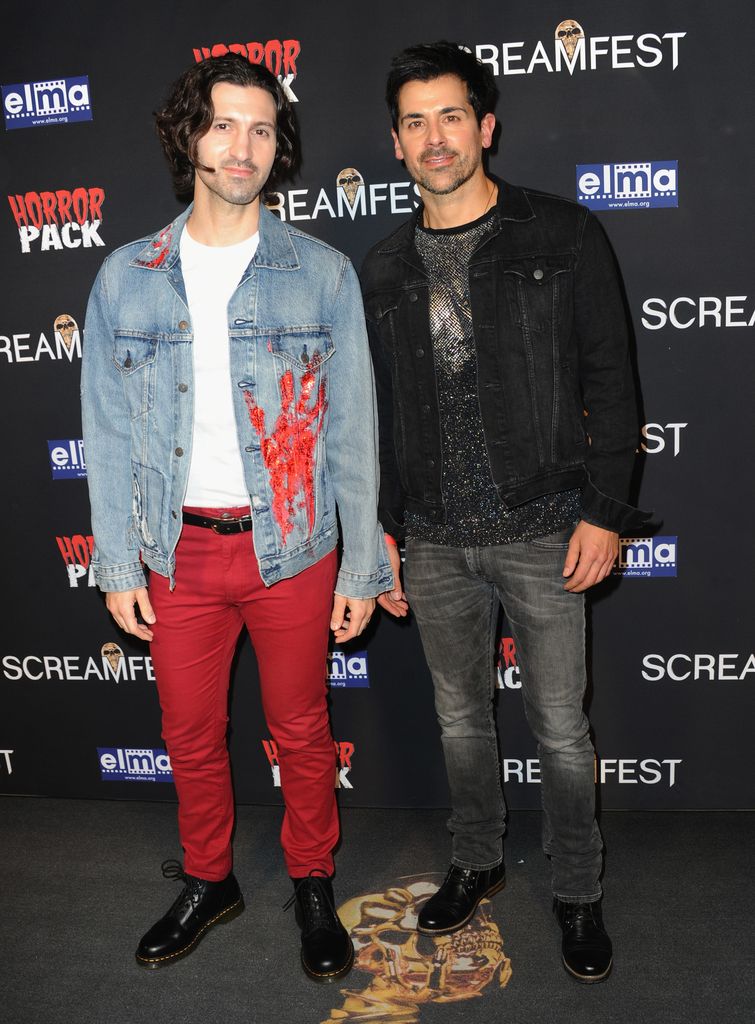 Adam Bucci and Adam Huss arrive for the 21st Annual ScreamFest Horror Film Festival Opening Night: North American Premiere Of "The Retaliators" held at TCL Chinese Theatre on October 12, 2021