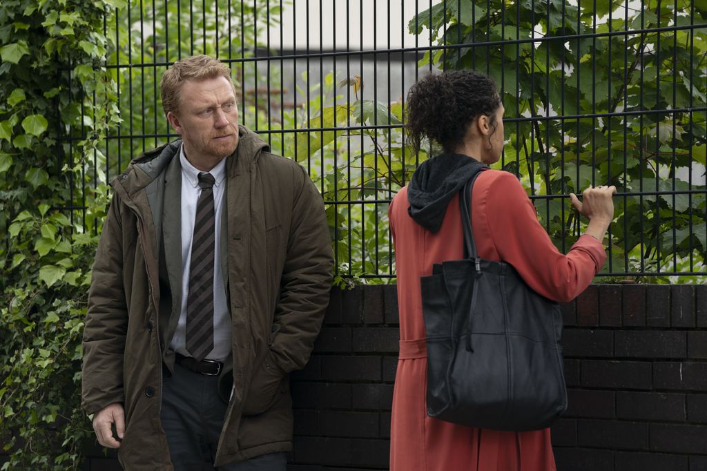 Kevin McKidd as Chris O'Neill and Vinette Robinson as Michelle O'Neill in Six Four