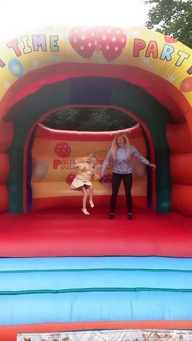 rebecca adlington bouncy castle