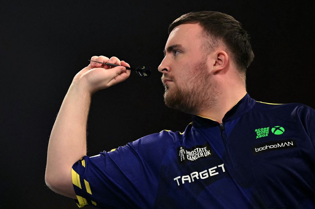 Luke Littler in the PDC World Darts Championship semi-final