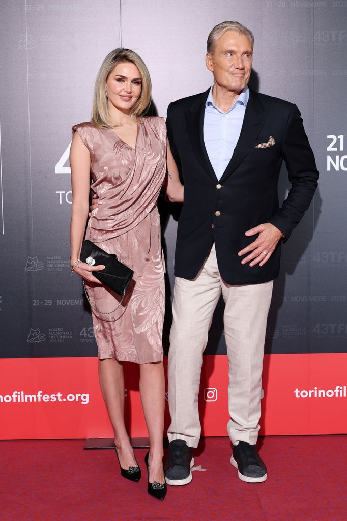 Dolph and his wife Emma on the red carpet. 