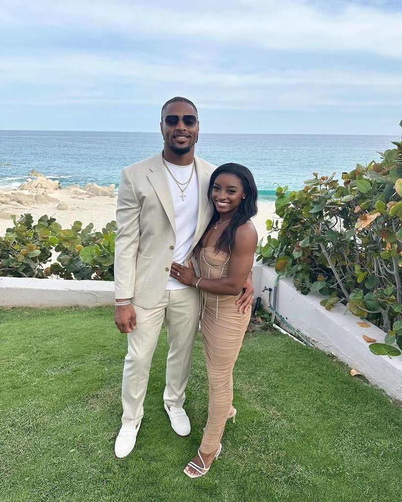 Simone Biles stuns in bridal gown in new pictures from wedding to NFL ...