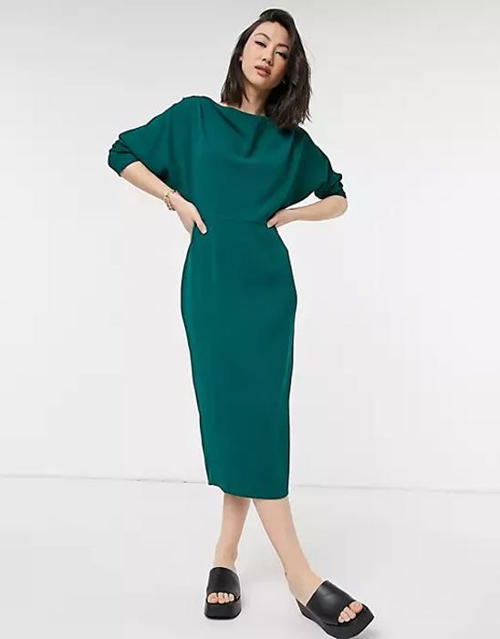 asos green dress