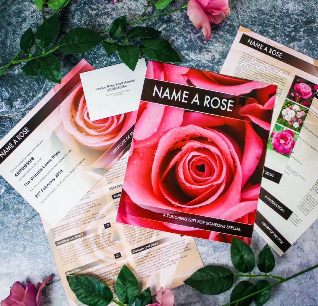 Personalised rose bush