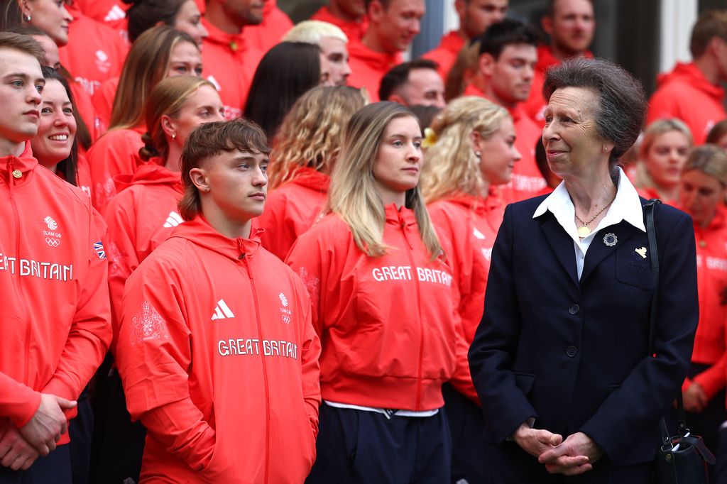 Princess Anne at the Team Great Britain Flagbearer photocall at British Embassy 