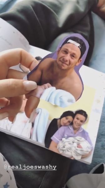 joe swash crying after baby is born