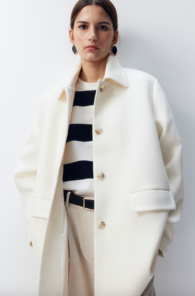 h&m close match aline coat