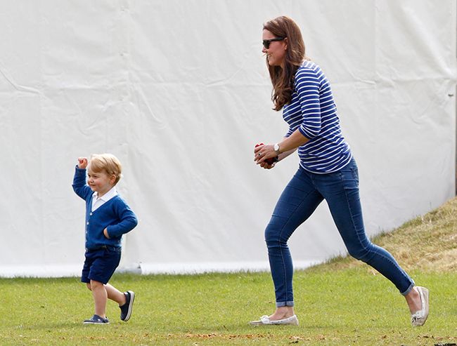 Kate Middleton chasing after a baby Prince George