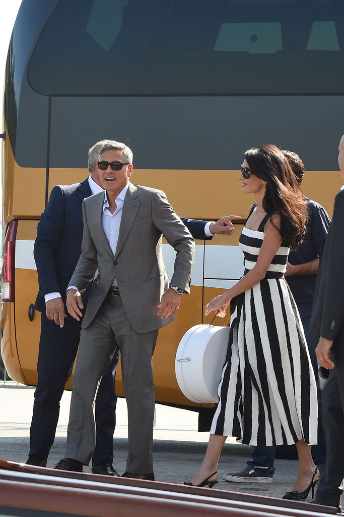 George Clooney and Amal Alamuddin arrive in Venice in 2014 